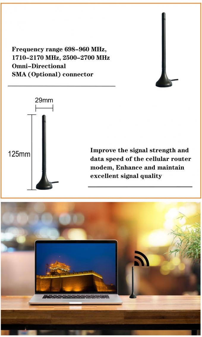 Долгосрочная комнатная антенна 698~2700MHz GSM3G 4G LTE Wifi