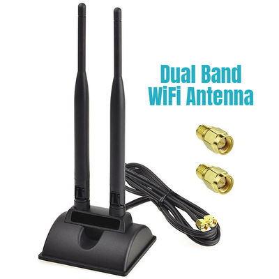 2.4GHz 5GHz Dual Band воздушная беспроводная Wi-Fi связь Антенна SMA Магнитная база для сетевой карты PCI-E USB адаптер маршрутизатор