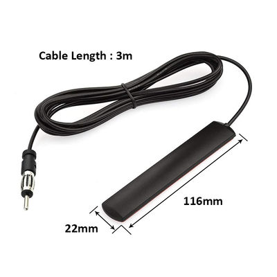 DIN Plug Adhesive Patch Автомобиль Скрытый AM FM Радио Антенна для транспортного средства