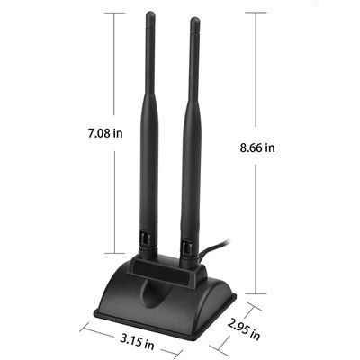 2.4GHz 5GHz Dual Band воздушная беспроводная Wi-Fi связь Антенна SMA Магнитная база для сетевой карты PCI-E USB адаптер маршрутизатор